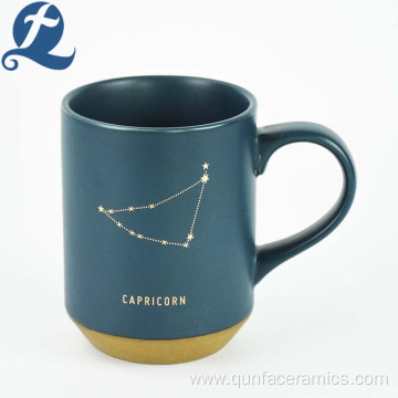 Customized Printed Constellation Coffee Cup Blue Ceramic Mug